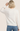 Vertically Textured Ivory Balloon Sleeve Sweater
