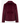 A deep burgundy faux fur jacket with a wide collar and long sleeves, shown from the back against a plain white background.