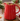 2 Quart Hand-Painted Stoneware Striped Organic Shaped Pitcher, Red & White serving drinks
