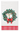 A white paper towel or kitchen towel with a Christmas wreath design in green and red, featuring a gold monogram letter 'T' in the center and a red-and-white striped border along the bottom.
