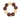 picture of swirl brown and cream resin bracelet on white background