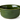 A glossy dark green ceramic soup bowl with two side handles, shown on a clean white background.