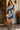Abstract Navy, Cream & Chocolate Pattern Button Up Dress