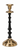 Black & Gold Taper Candlholder, 11.25"