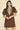 Corduroy Embroidery Detailed Chocolate Dress
