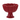 Stoneware Footed Scalloped Bowl, Red