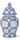 14.5" Blue & White Ginger Jar