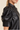 The Uptown Ruched Sleeve Vegan Leather Top in Black