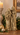 holiday decor display using gilded hold holy family figurine
