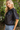 ribbed faux leather top