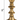 An antique brass candlestick holder with a 8-inch height measurement indicator on a white background.