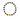 A beaded bracelet featuring matte black round beads separated by polished gold cylindrical spacers, with a central gold ball charm, shown on a plain white background.