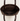 Top-down view of a dark brown leather tote bag showing its interior, including a zippered pocket with a gold zipper and a brand label that reads 'RITA LOFTUS'.