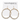 Wes Gold & Gray Hoop Earrings