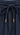up close picture of the drawstring and stitching of the denim pant
