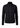 A black cable-knit zip-up jacket with a mock neck and ribbed sleeves, shown on a plain white background.