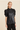 The Uptown Ruched Sleeve Vegan Leather Top in Black