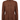 A brown utility-style jacket with a ruffled stand collar, button-front closure, flap chest pockets, gathered waist, and puffed sleeves, shown on a plain white background.