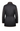 Black quilted jacket with a diamond pattern, featuring a matching waist tie belt and contrasting brown piping along the collar, sleeves, and hem.