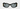 Black cat-eye sunglasses with gold-toned metal accents on the temples and gray tinted lenses, shown against a light gray background.