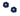A pair of navy blue flower-shaped earrings with textured gold centers, displayed on a clean white background.