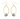 Blue & White Mosiac Dangle Earring