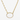 18K Paper Clip Necklace with Diamond Circle