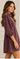 Faux Suede Exagerated Sleeve Dress