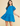 Solid Tiered Blue Tunic Dress