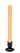 black taper handle holder with ivory candle on white background
