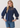 Embroidered Button Down Deep Navy Blouse