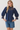 Embroidered Button Down Deep Navy Blouse